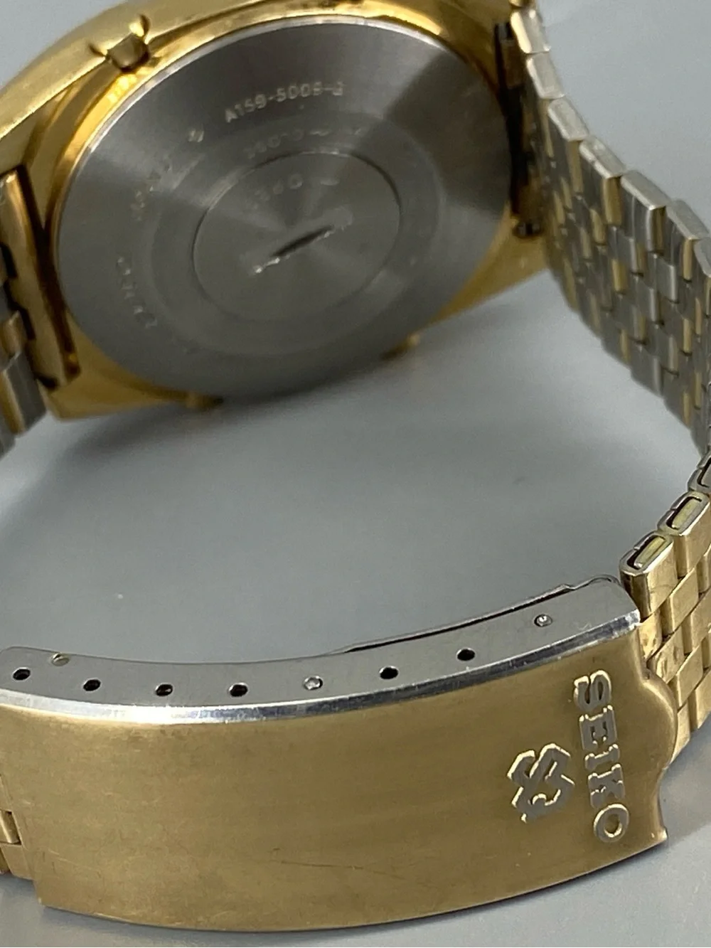 Seiko Vintage Digital Chronograph Watch Gold 1970’s Japan A159-5009G